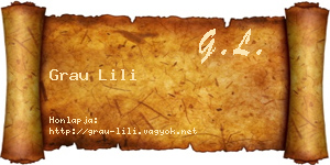 Grau Lili névjegykártya